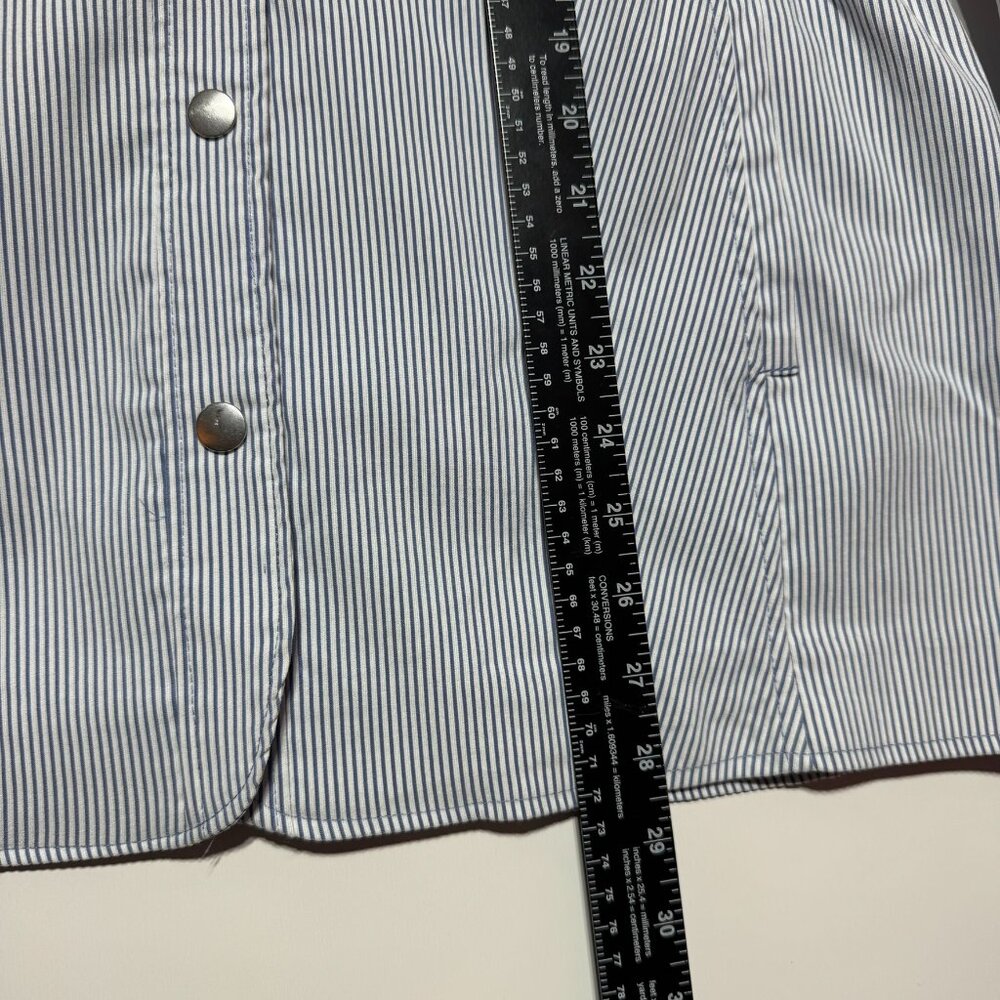 Chico's size 2 Stretch Seercucker Snap Front Jacket - Picture 5 of 7